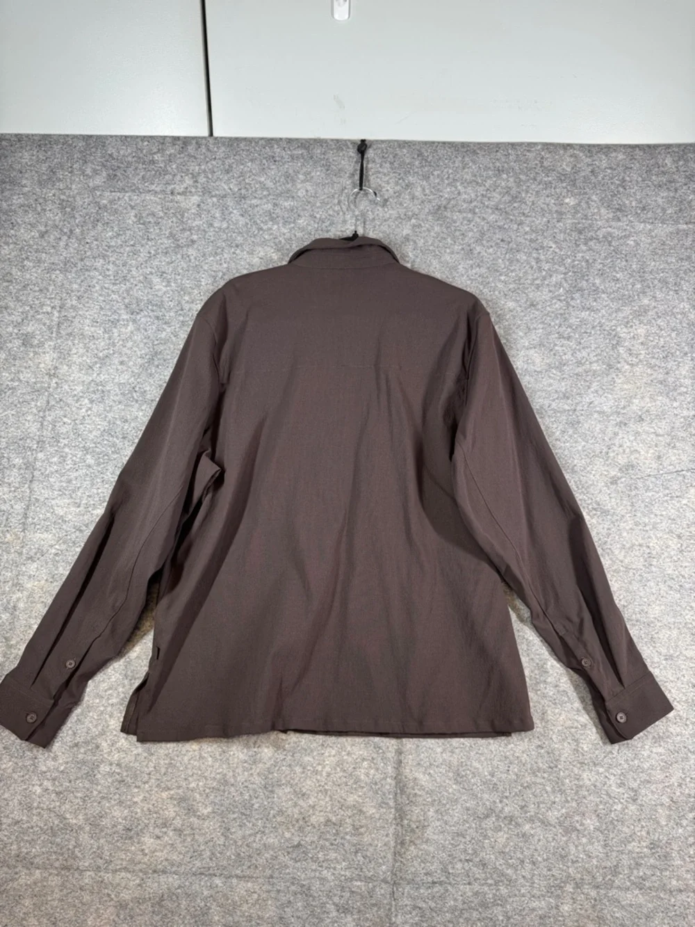Lululemon Athletica Commission Brown Long Sleeve Button Shirt Size M Stretch - Picture 9 of 13
